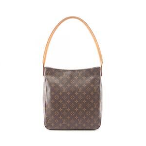 LOUIS VUITTON Brown Monogram Leather Looping GM Shoulder Bag